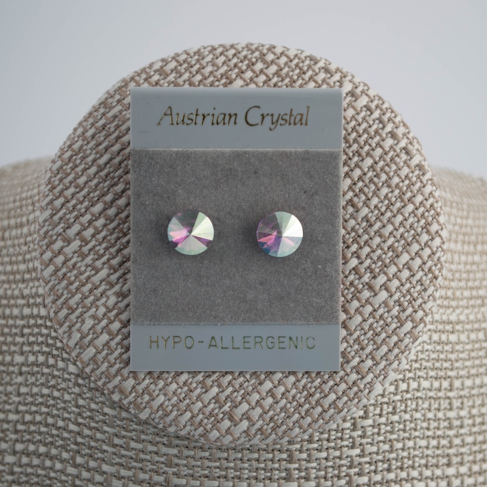 Iridescent crystal earrings